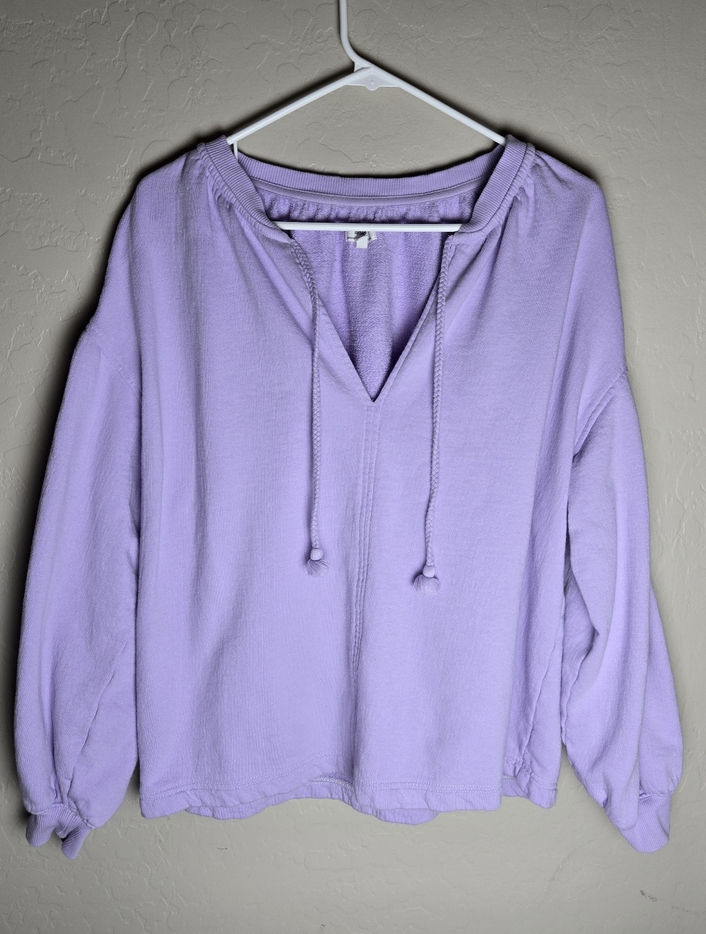 aerie Women's Sweatshirt XXS Lilac V-Neck Pullover Oversized Casual Athlesiure